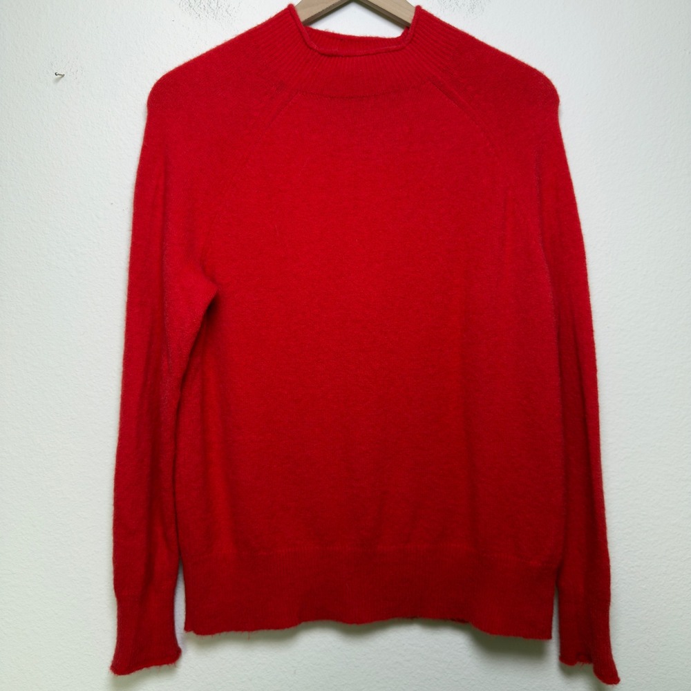 J. Crew Women Roll Neck Alpaca‎ Merino Wool Sweater Small Preppy Lightweight